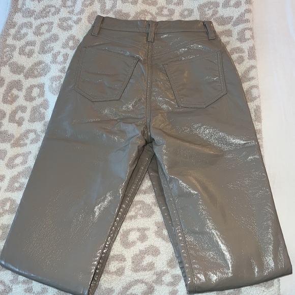 Agolde Taupe Patent Leather Pants - Picture 5 of 5